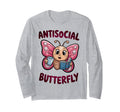 Groovy Anti Social Butterfly Ironic Funny T-Shirt - Graphic Print Unisex - T-Shirt, Sweatshirt, Hoodie