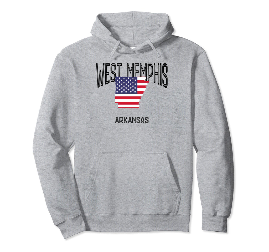 West Memphis Arkansas Ar Throwback Usa Flag Hoodie - Unique Graphic Unisex - T-Shirt, Sweatshirt, Hoodie