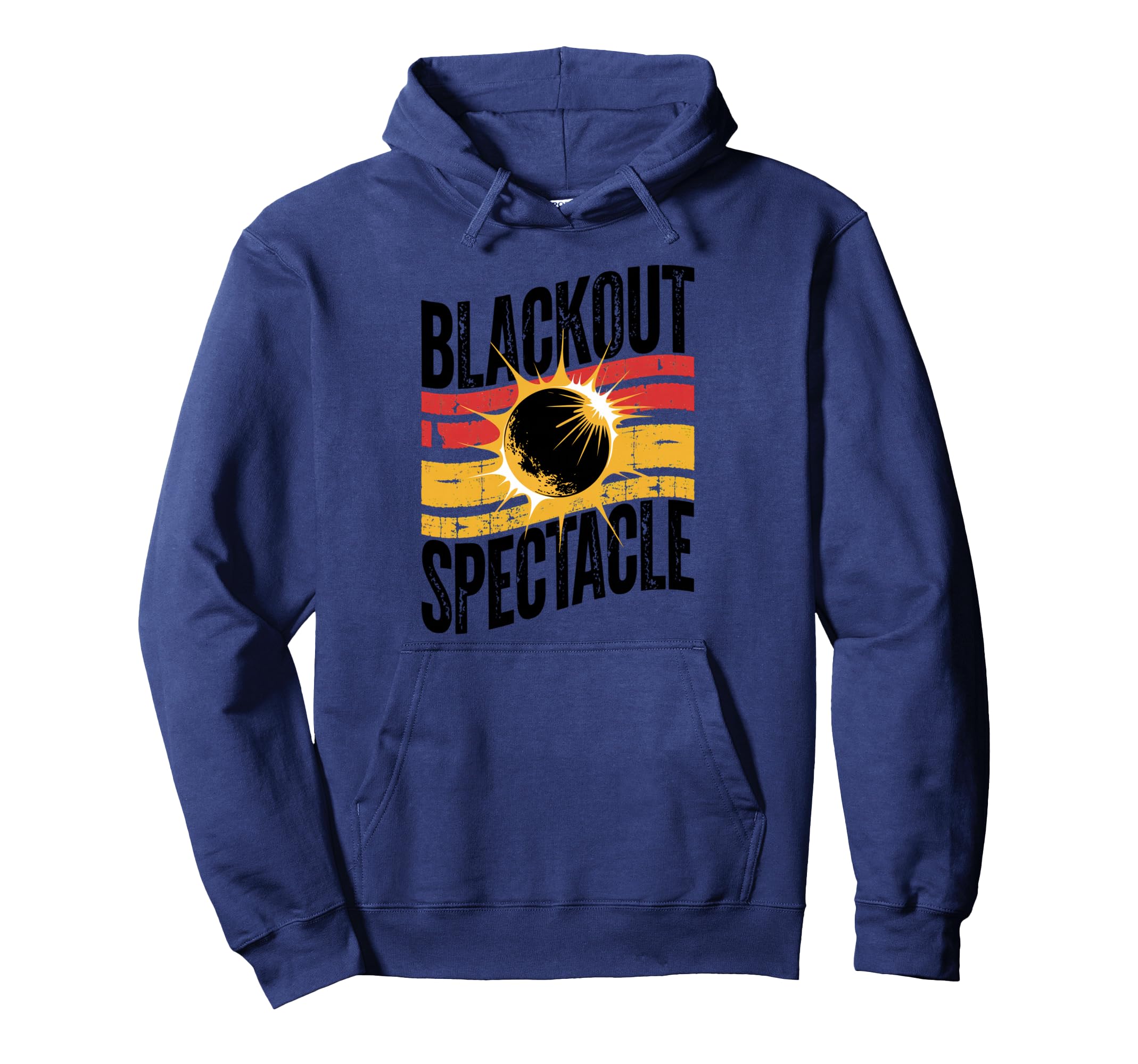 Blackout Spectacle Eclipse Distressed Hoodie - Casual Everyday Wear Unisex - T-Shirt, Sweatshirt, Hoodie