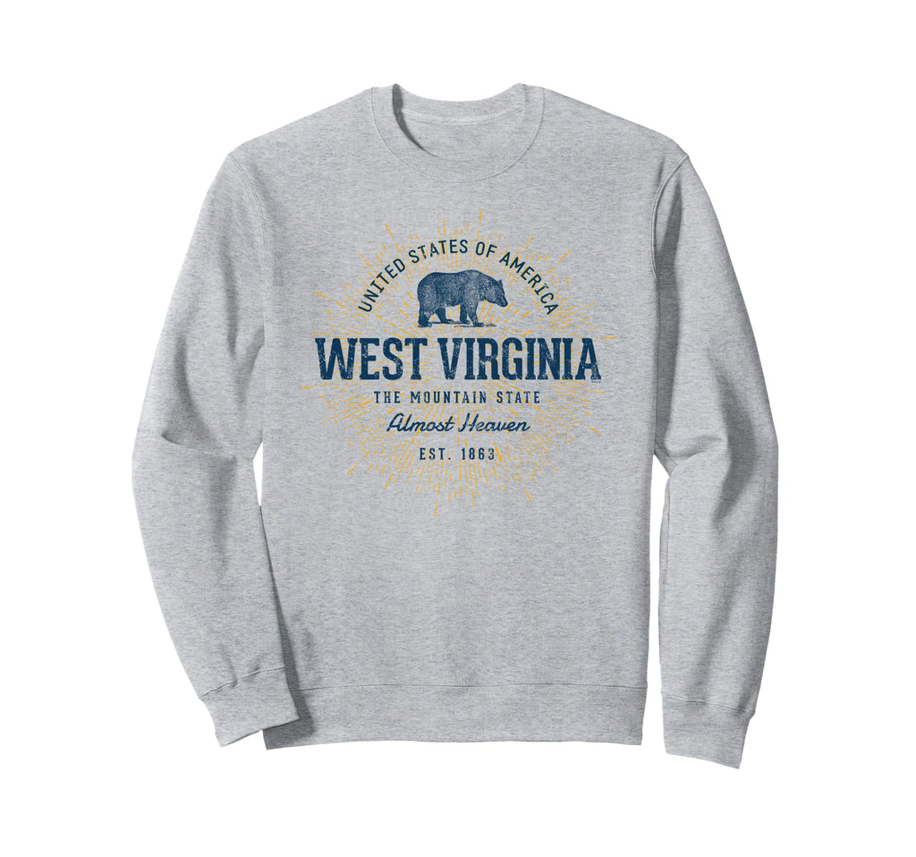 State West Virginia Sweatshirt - Aesthetic Graphic Men Women - T-Shirt, Sweatshirt, Hoodie