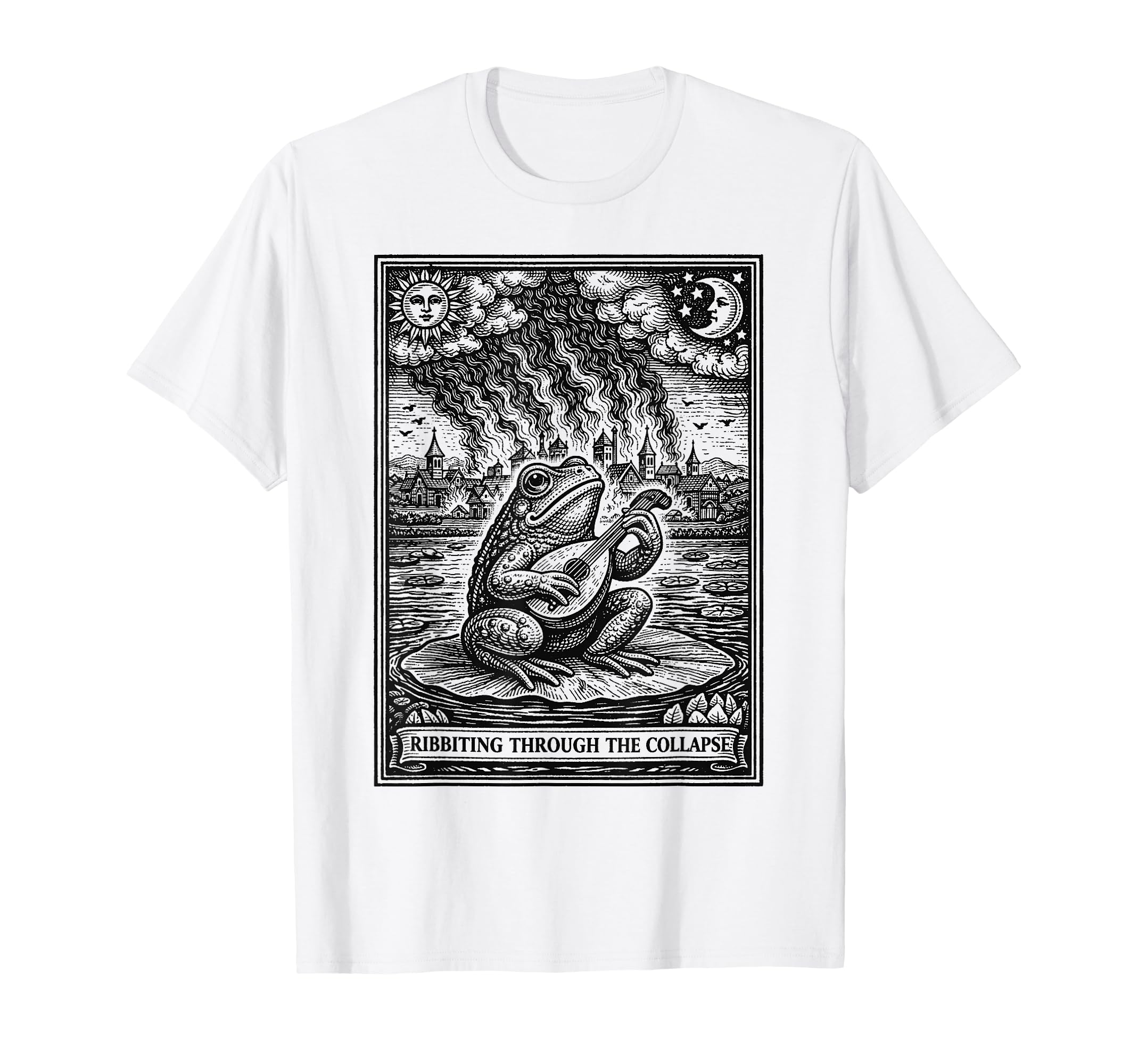 Funny Medieval Frog Mental Health T-Shirt - Custom Art Print Men Women - T-Shirt, Sweatshirt, Hoodie