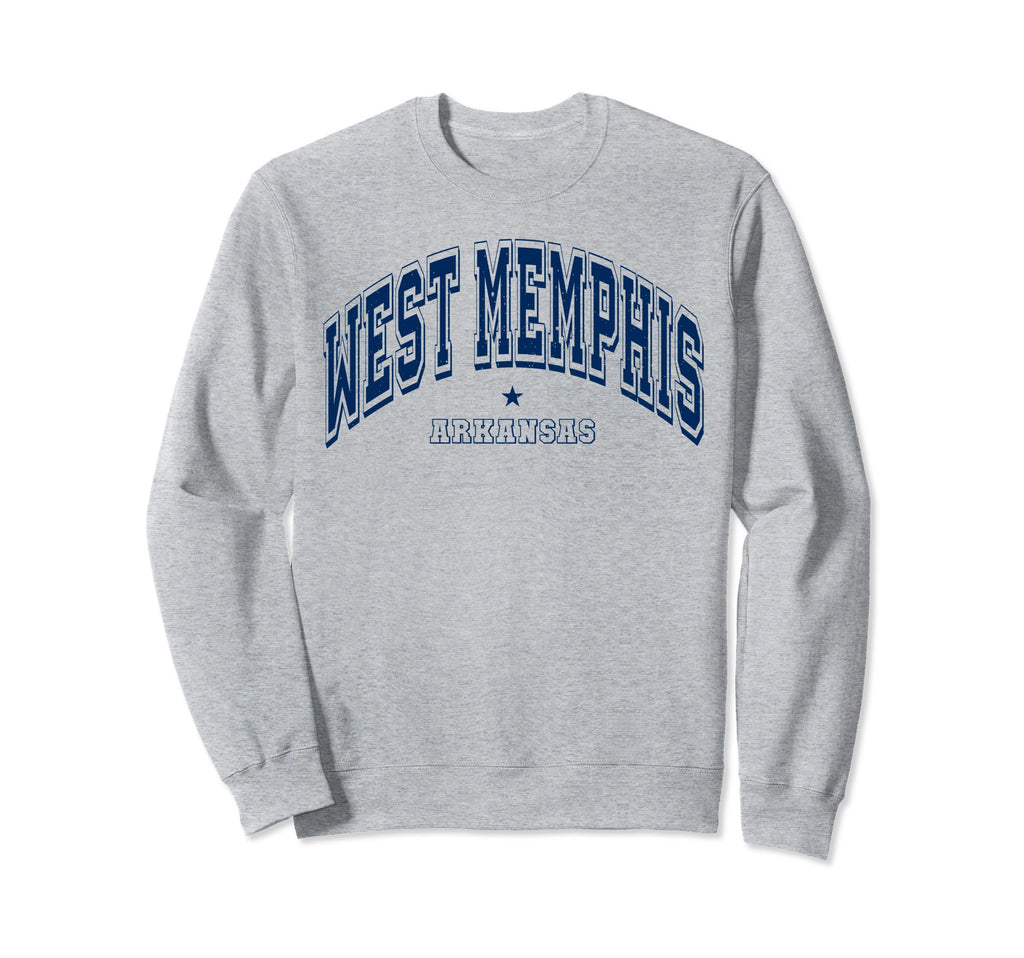 Throwback West Memphis Arkansas Ar Sweatshirt - Novelty Apparel for Adults - T-Shirt, Sweatshirt, Hoodie