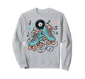 50S Roller Skates And Vinyl Music Sweatshirt - Streetwear Style for Adults - T-Shirt, Sweatshirt, Hoodie
