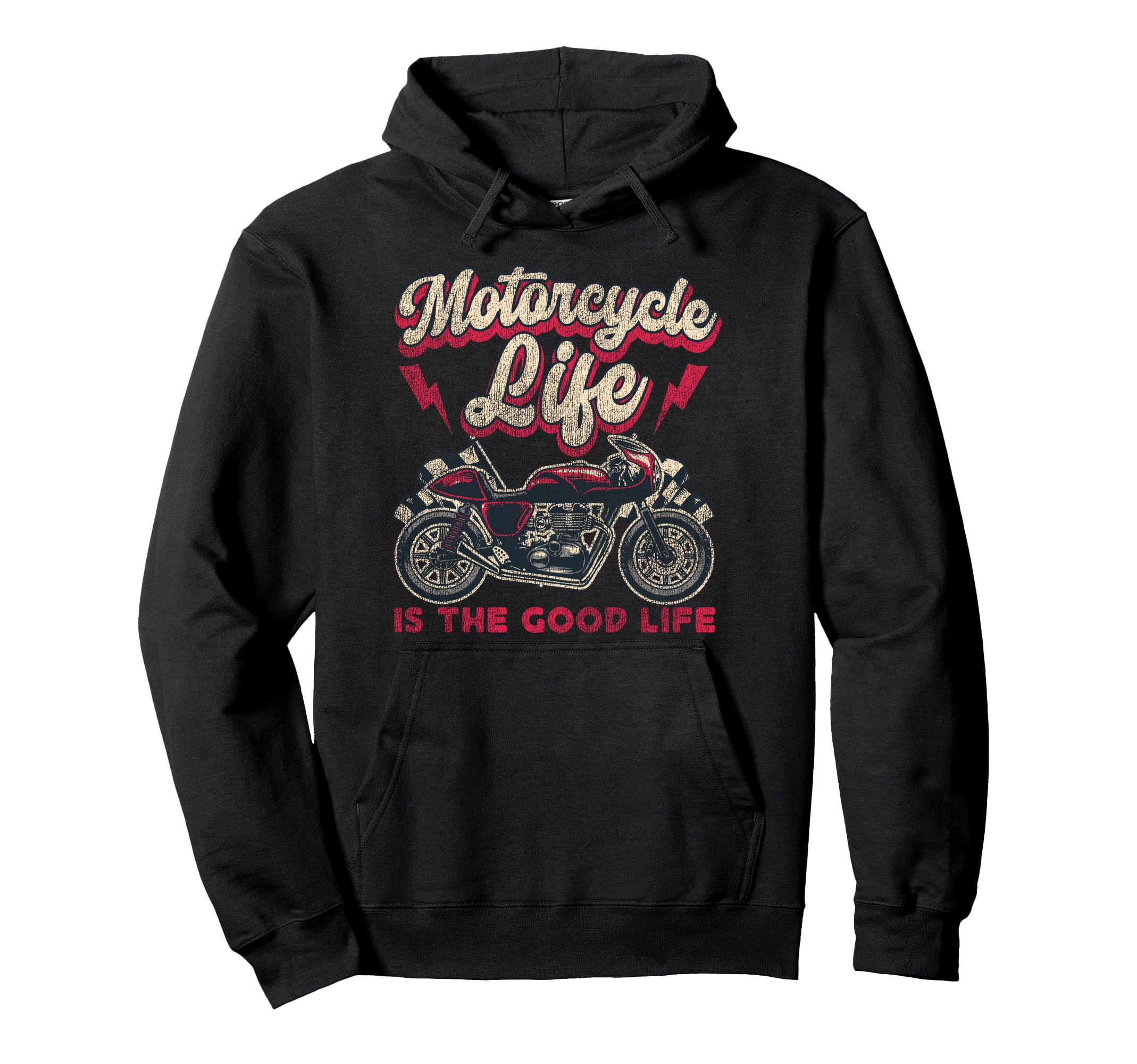 Motorcycle Biker Motorcycle Life Is Good Hoodie - Unique Graphic Unisex - T-Shirt, Sweatshirt, Hoodie