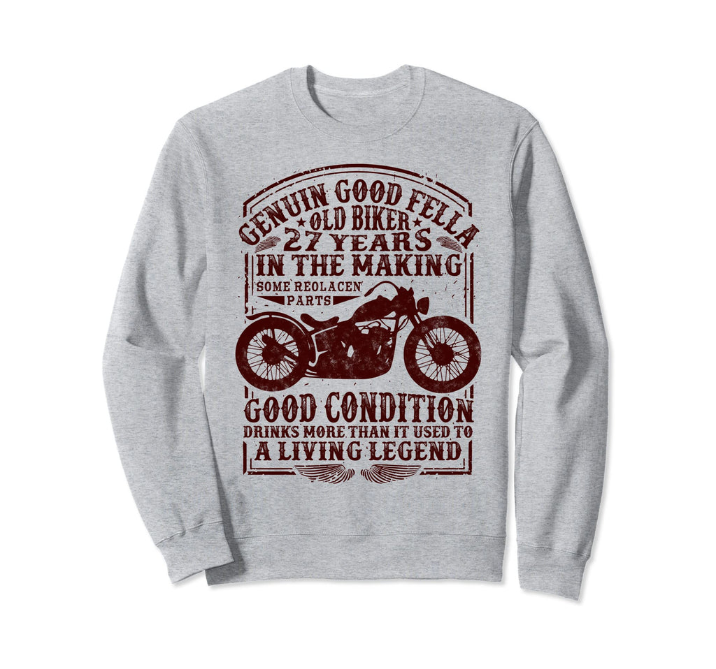 27 Years Old Biker Birthday Sweatshirt - Custom Art Print for Adults - T-Shirt, Sweatshirt, Hoodie