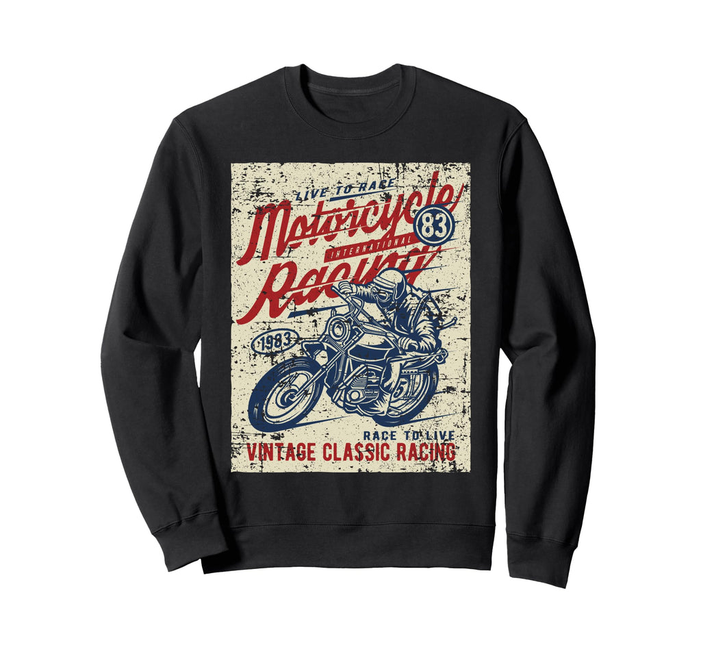 Motorcycle Racing Distressed Sweatshirt - Aesthetic Graphic Unisex - T-Shirt, Sweatshirt, Hoodie