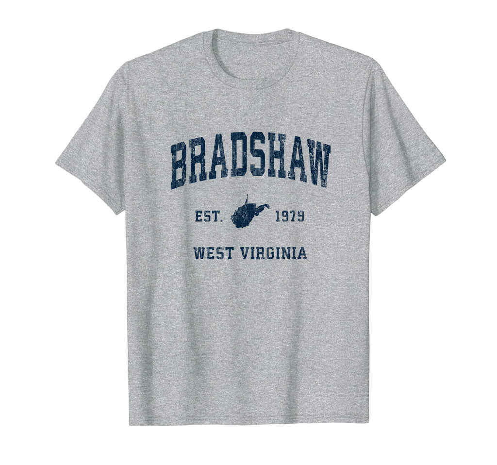 Bradshaw West Virginia Wv Athletic Navy T-Shirt - Trendy Graphic Unisex - T-Shirt, Sweatshirt, Hoodie