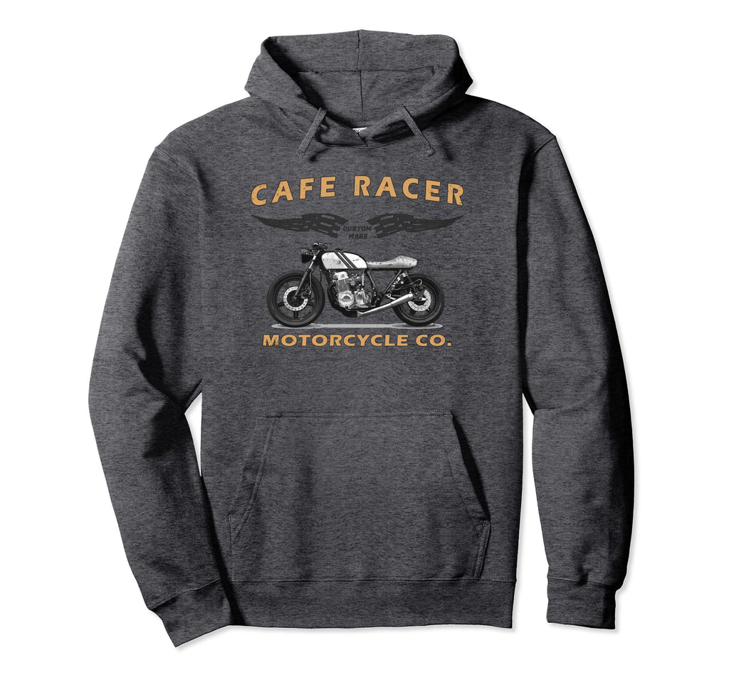Cafe Racer Motorcycle Biker Hoodie - Novelty Apparel Men Women - T-Shirt, Sweatshirt, Hoodie