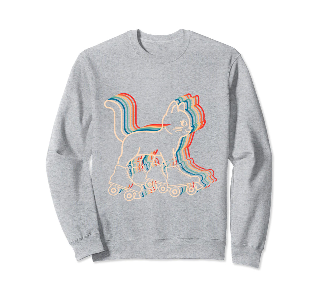 Cat Roller Skates Fun Skating Sweatshirt - Casual Everyday Wear Men Women - T-Shirt, Sweatshirt, Hoodie