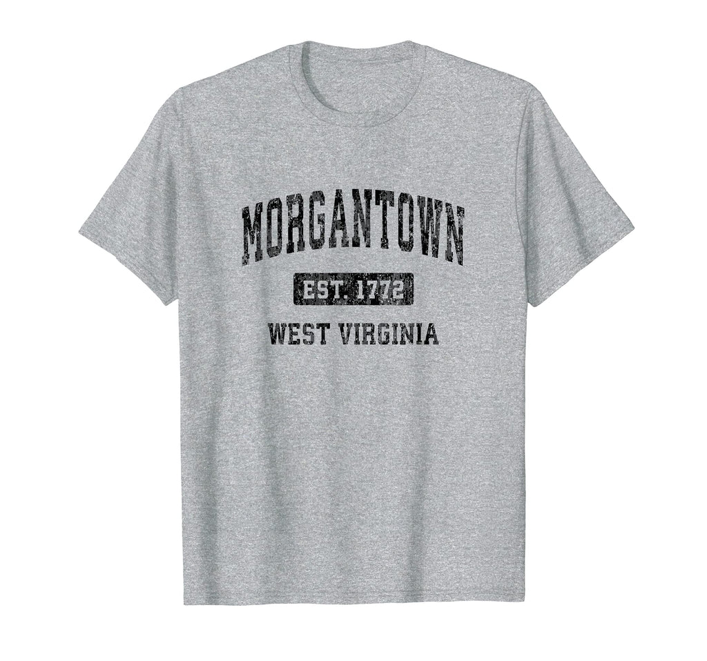 Morgantown West Virginia Wv Sports Black T-Shirt - Trendy Graphic Unisex - T-Shirt, Sweatshirt, Hoodie