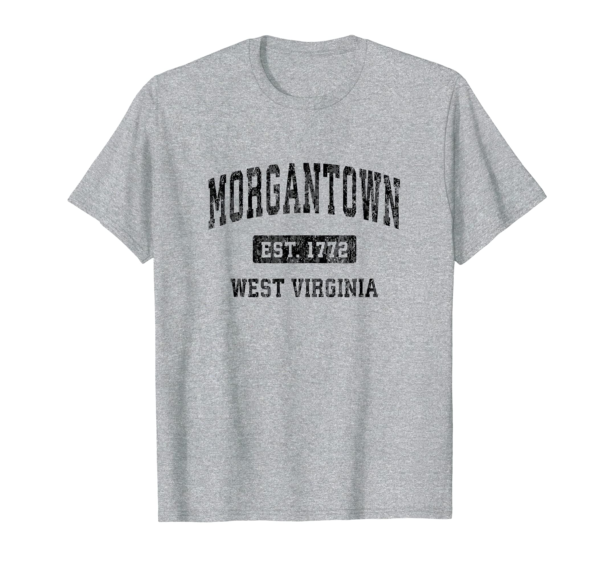 Morgantown West Virginia Wv Sports Black T-Shirt - Trendy Graphic Unisex - T-Shirt, Sweatshirt, Hoodie