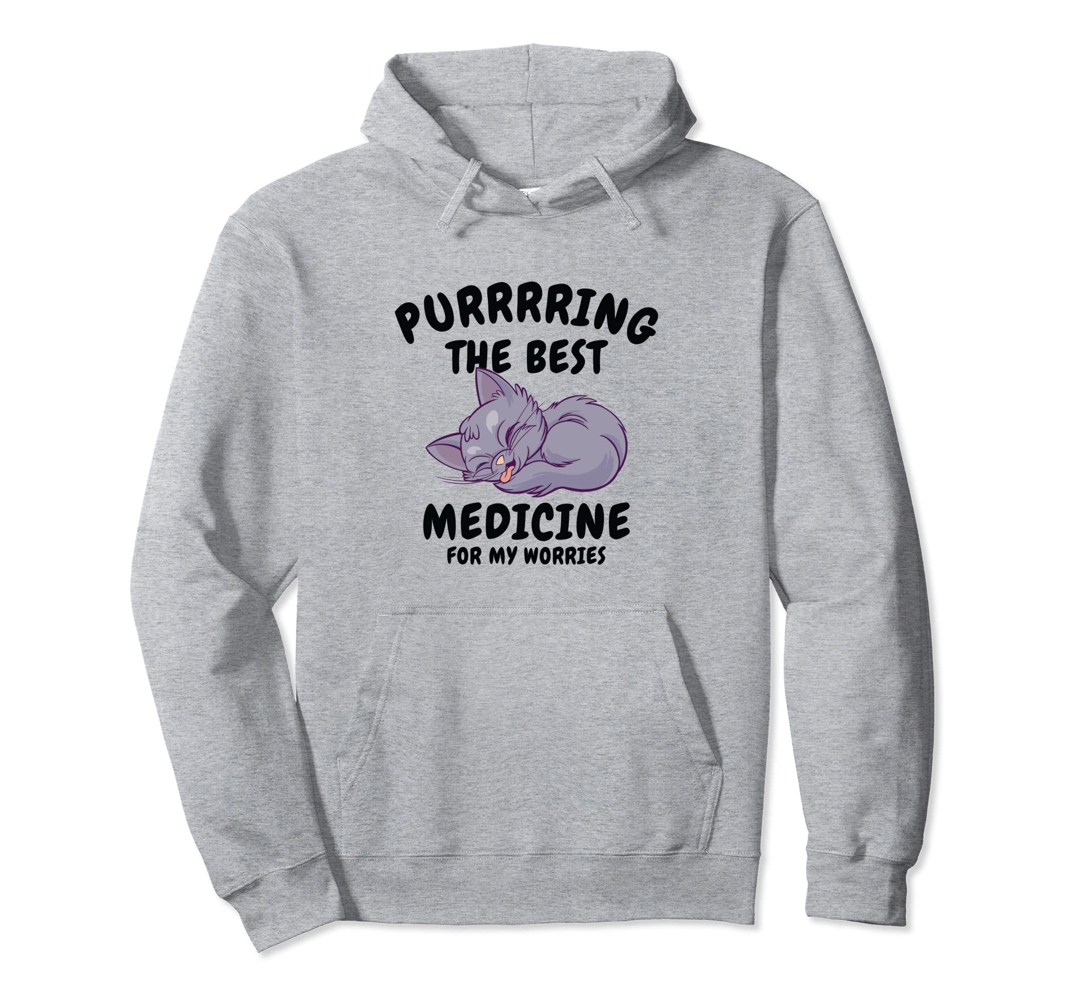 Purring Cat Positivity Cat Lover Self Hoodie - Fun Novelty Design Unisex - T-Shirt, Sweatshirt, Hoodie