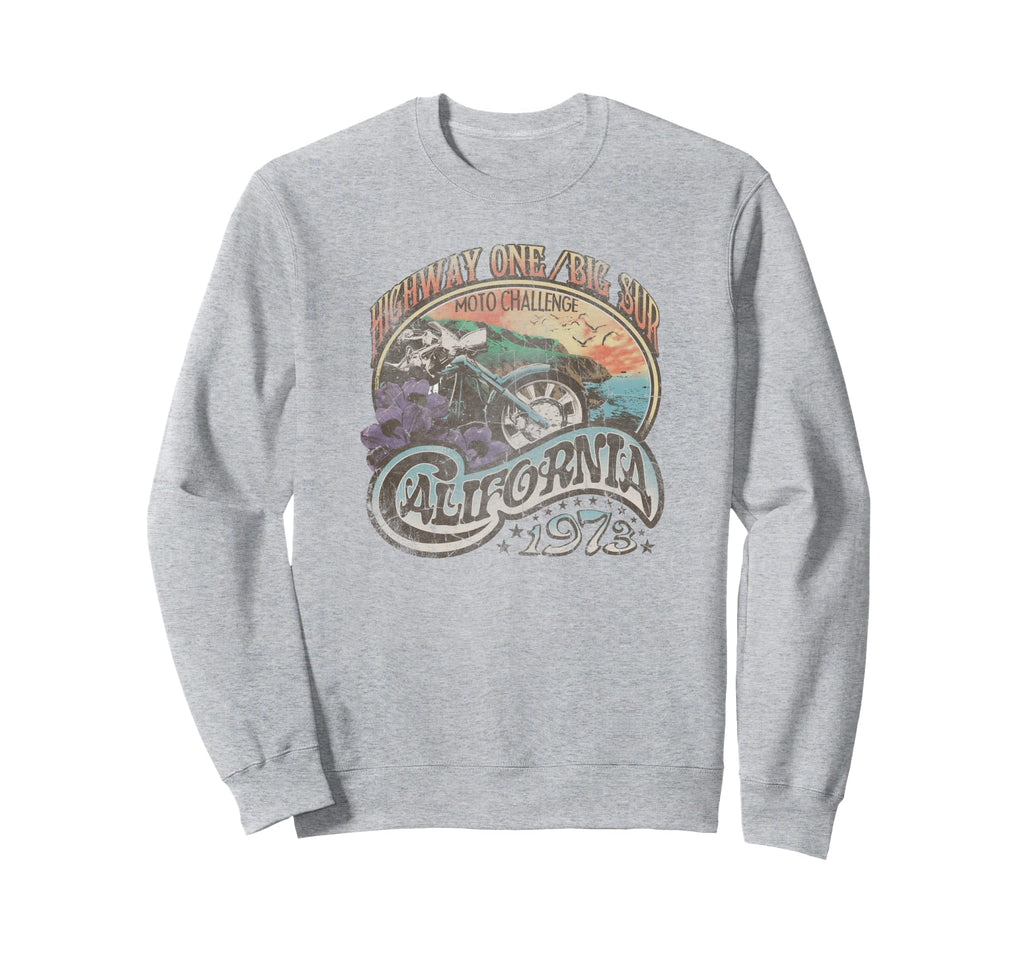 Highway One Big Sur Motorcycle Sweatshirt - Unique Graphic Men Women - T-Shirt, Sweatshirt, Hoodie