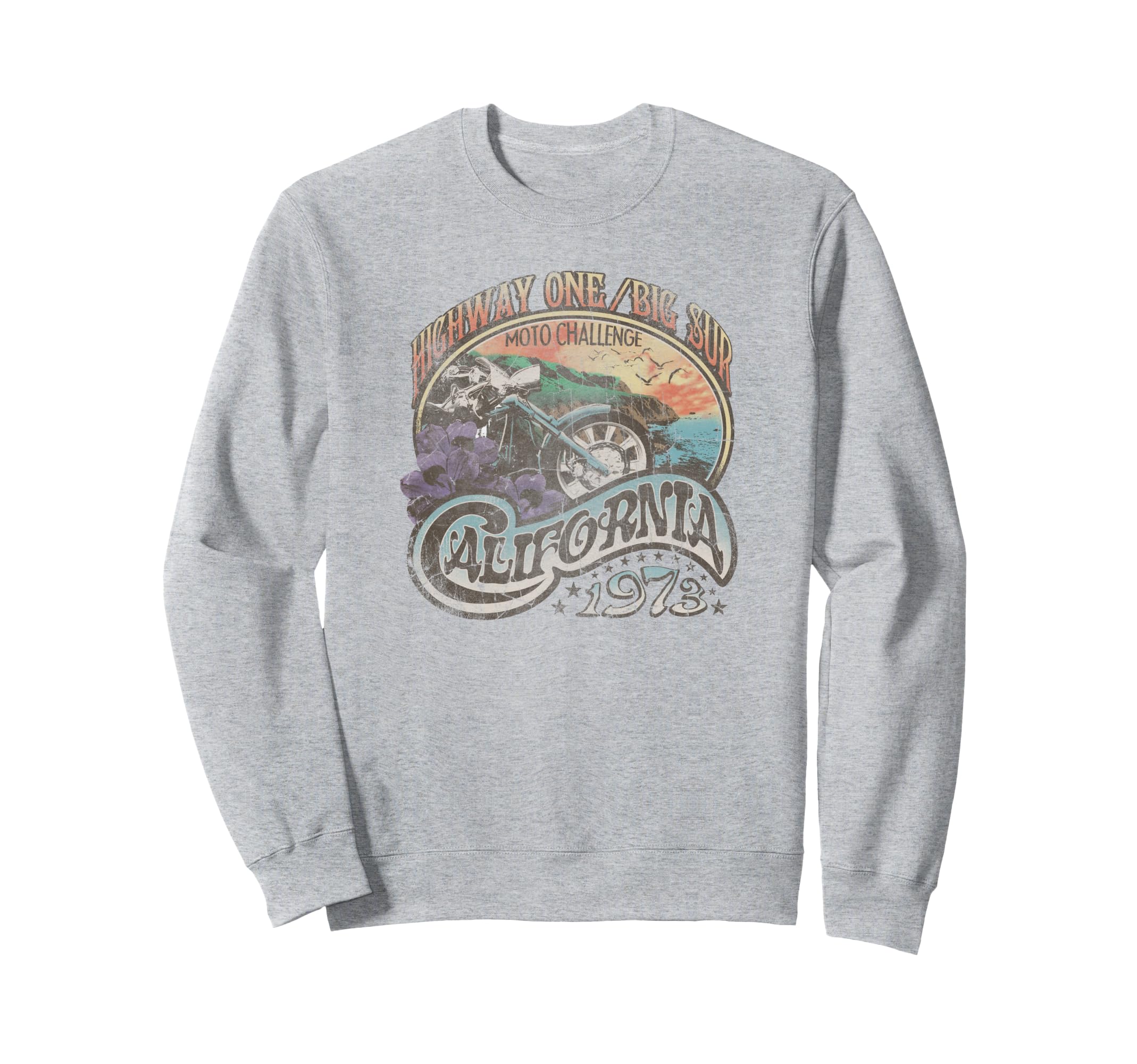 Highway One Big Sur Motorcycle Sweatshirt - Unique Graphic Men Women - T-Shirt, Sweatshirt, Hoodie