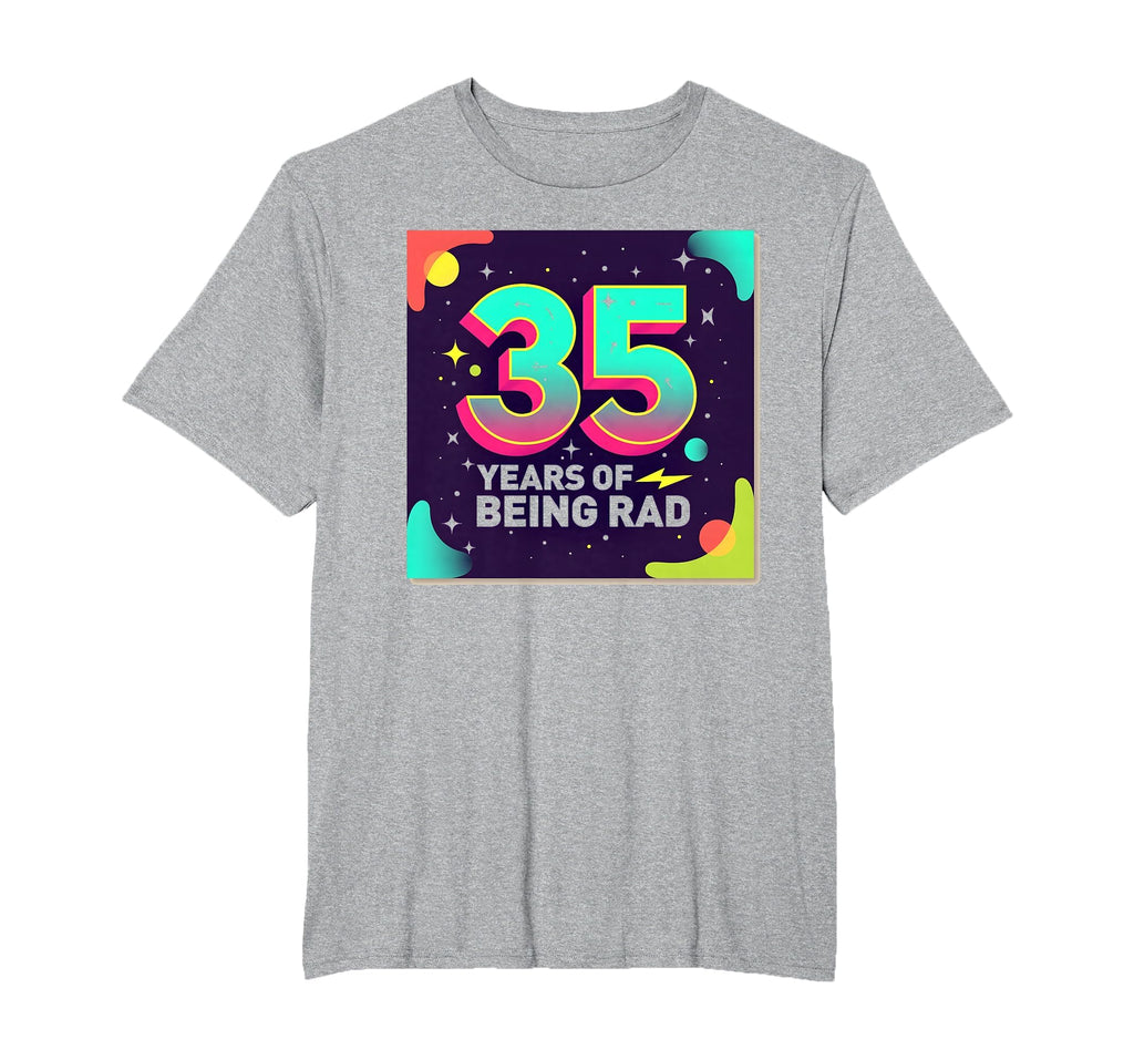 35Th Birthday Gift Rad 80S Celebration T-Shirt - Unique Graphic Unisex - T-Shirt, Sweatshirt, Hoodie