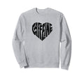 Caffeine Love Heart Typography Sweatshirt - Custom Art Print for Adults - T-Shirt, Sweatshirt, Hoodie