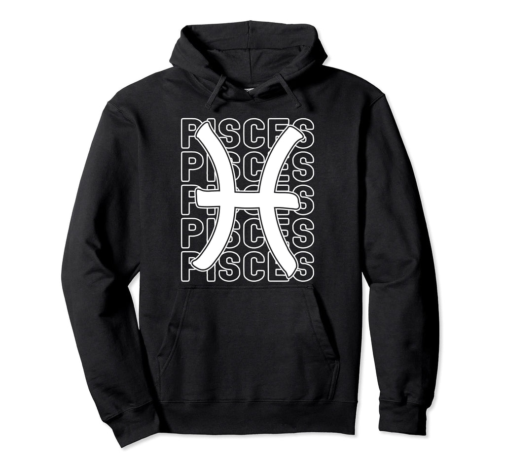 Pisces Zodiac Sign Typography Hoodie - Casual Everyday Wear Unisex - T-Shirt, Sweatshirt, Hoodie