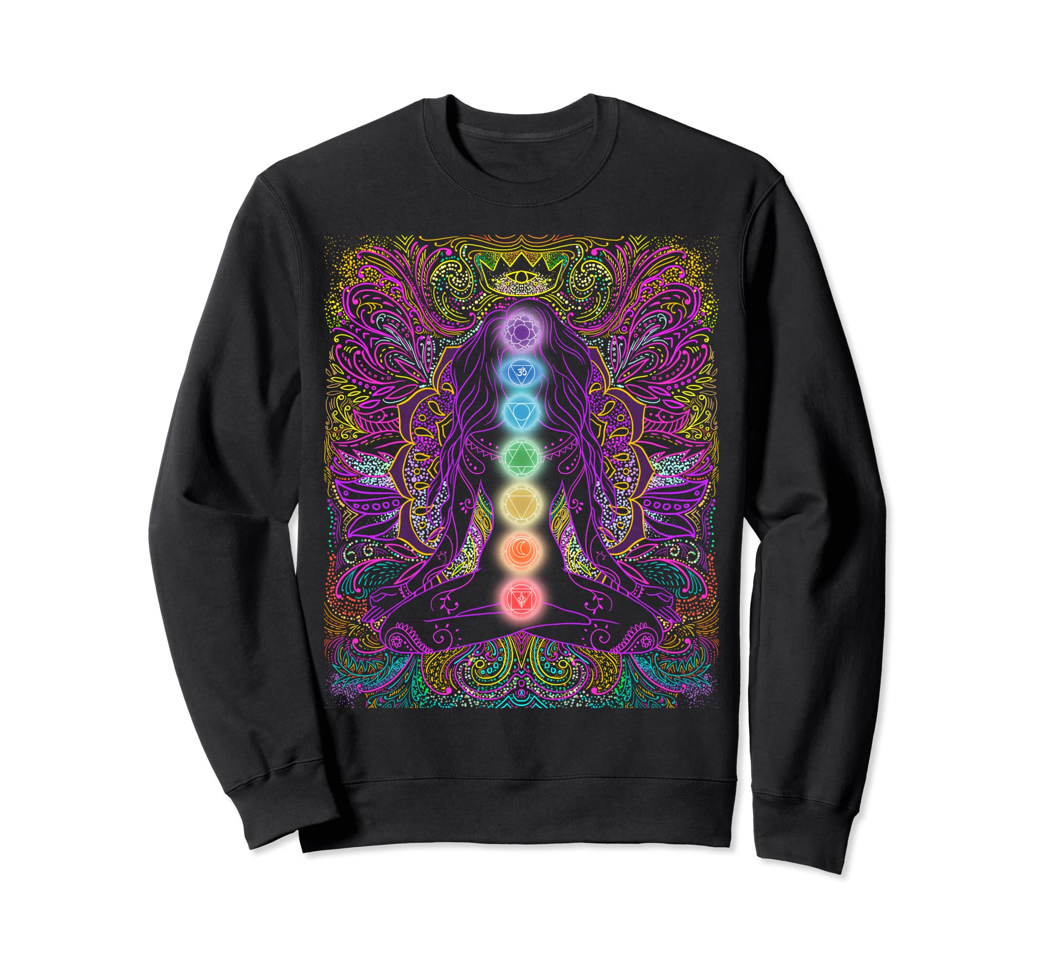 Seven Chakras Yoga Meditation Yoga Sweatshirt - Unique Graphic for Adults - T-Shirt, Sweatshirt, Hoodie