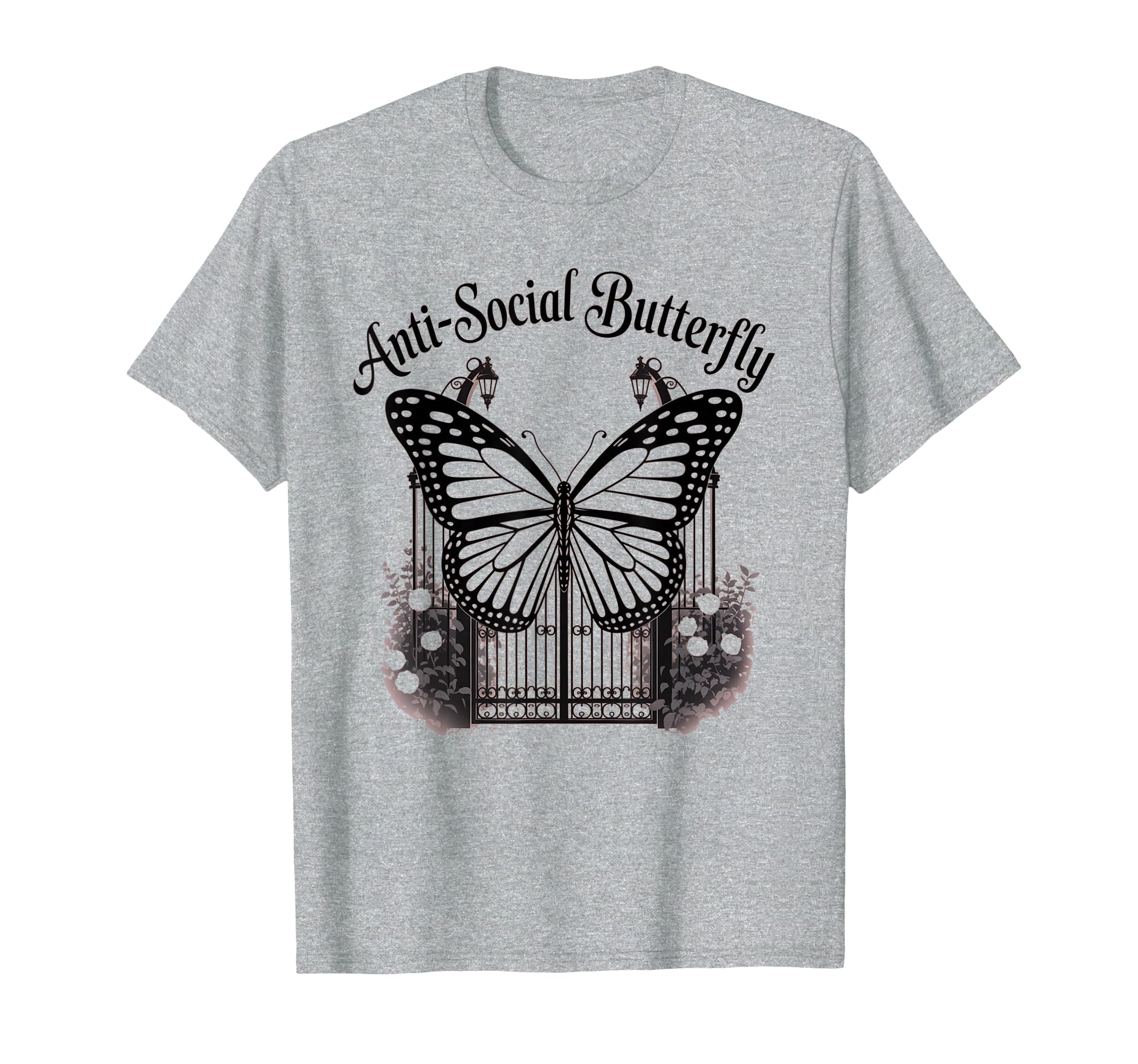 Antisocial Gothic Butterfly Aesthetic T-Shirt - Streetwear Style Unisex - T-Shirt, Sweatshirt, Hoodie