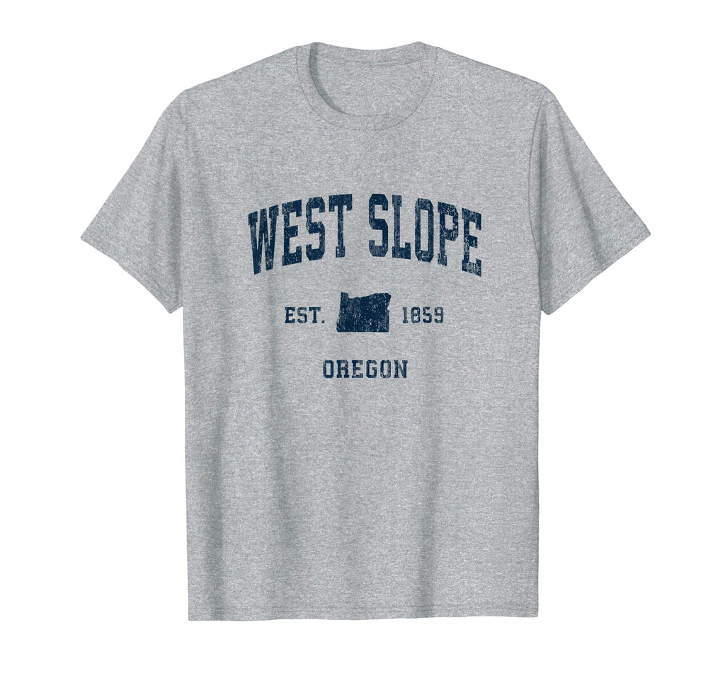 West Slope Oregon Or Athletic Navy T-Shirt - Unique Graphic Men Women - T-Shirt, Sweatshirt, Hoodie