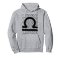 Libra Zodiac Sign Typography Astrology Hoodie - Fun Novelty Design Unisex - T-Shirt, Sweatshirt, Hoodie