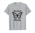Antisocial Gothic Aesthetic Butterfly T-Shirt - Trendy Graphic for Adults - T-Shirt, Sweatshirt, Hoodie