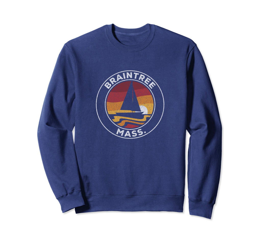 Braintree Massachusetts Sailboat Sweatshirt - Aesthetic Graphic for Adults - T-Shirt, Sweatshirt, Hoodie
