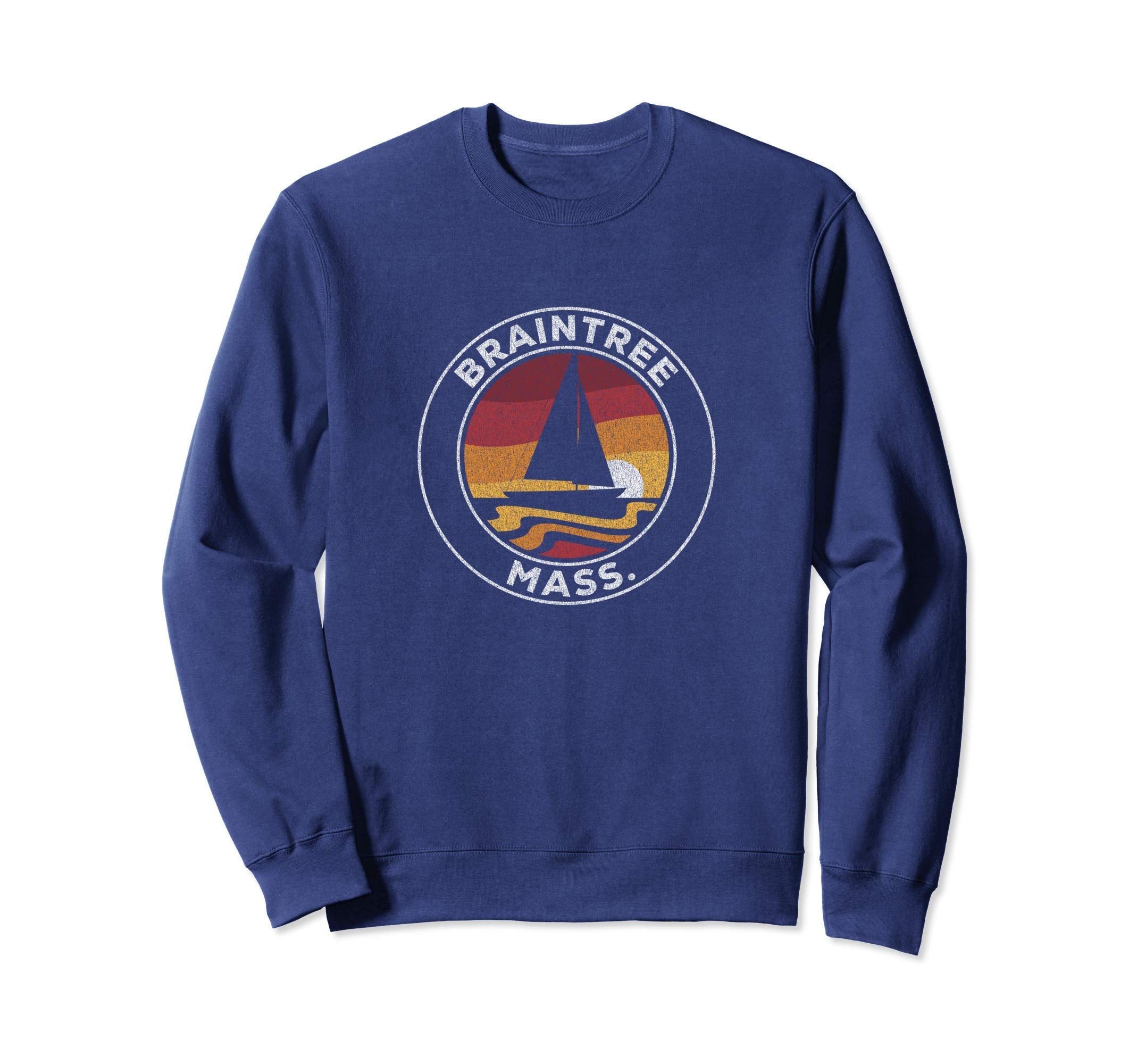 Braintree Massachusetts Sailboat Sweatshirt - Aesthetic Graphic for Adults - T-Shirt, Sweatshirt, Hoodie