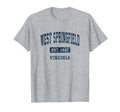 West Springfield Virginia Va Athletic T-Shirt - Custom Art Print Unisex - T-Shirt, Sweatshirt, Hoodie
