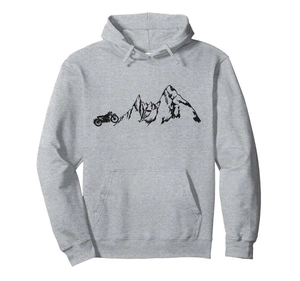 Motorcycle Biker Mountain Hoodie - Aesthetic Graphic Men Women - T-Shirt, Sweatshirt, Hoodie