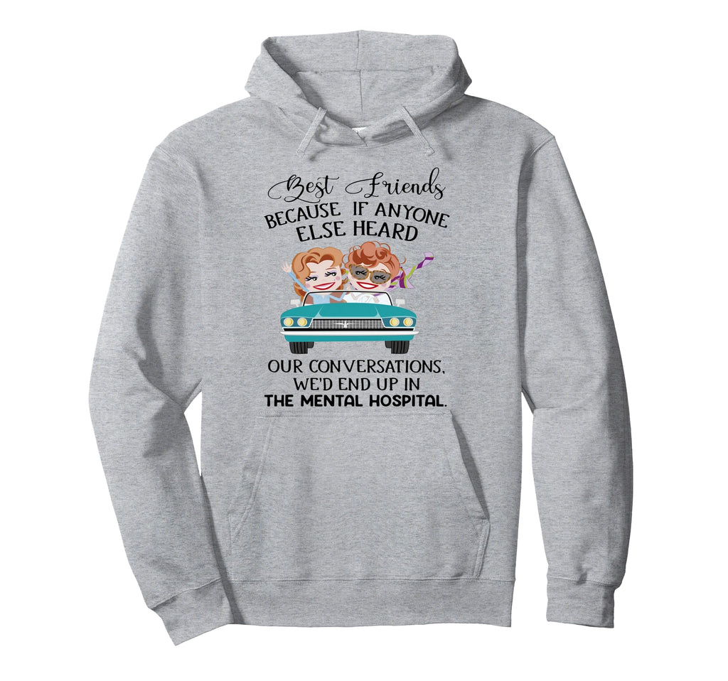 Best Friends Conversation Mental Hospital Hoodie - Custom Art Print Unisex - T-Shirt, Sweatshirt, Hoodie