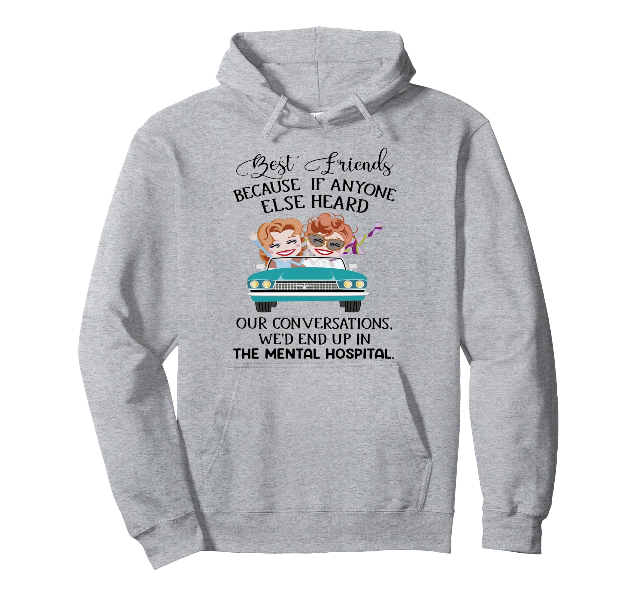 Best Friends Conversation Mental Hospital Hoodie - Custom Art Print Unisex - T-Shirt, Sweatshirt, Hoodie