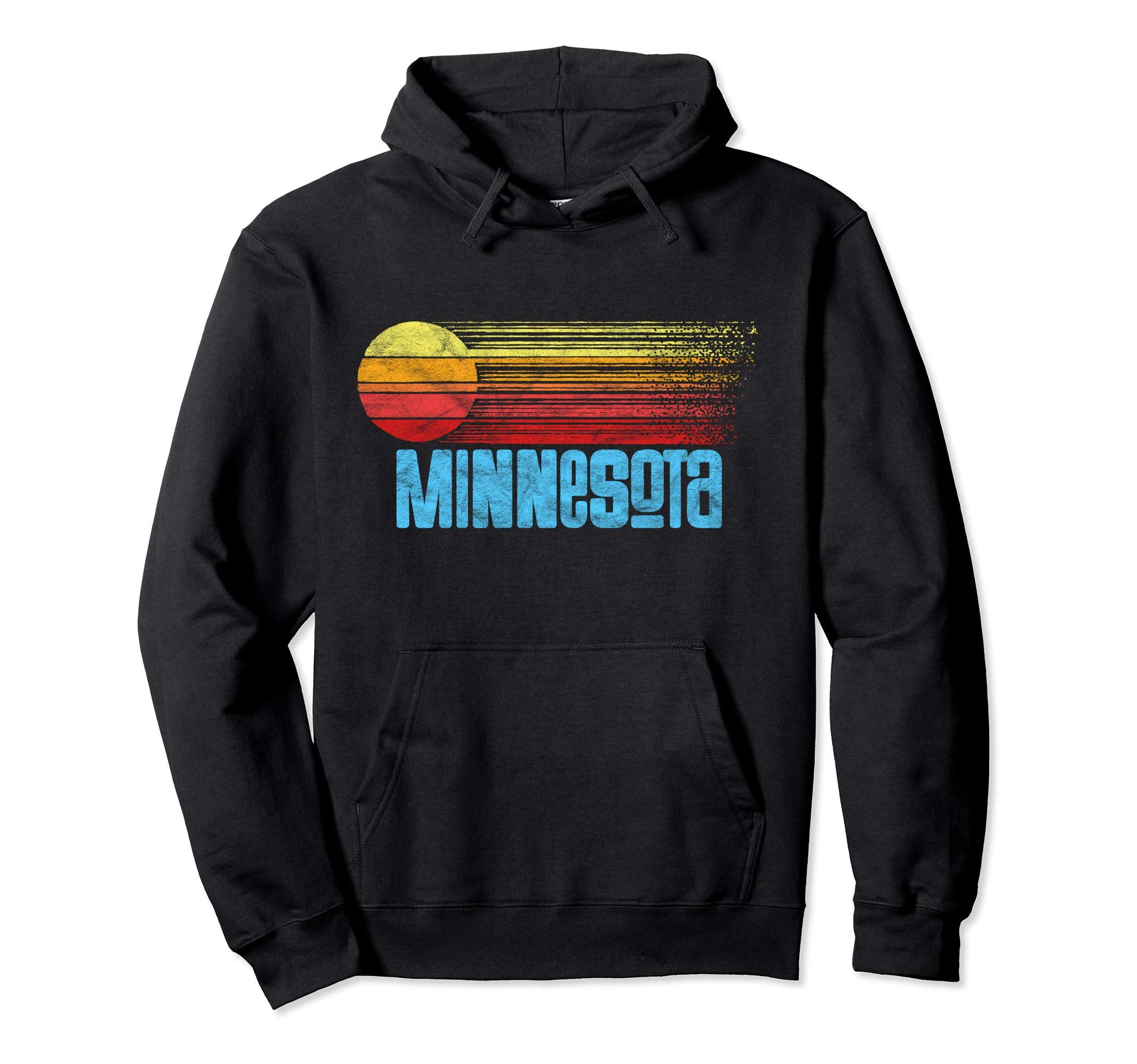 Minnesota Distressed Sun Hoodie - Unique Graphic Unisex - T-Shirt, Sweatshirt, Hoodie