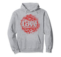 Peace Love Diversity Typography Hoodie - Aesthetic Graphic for Adults - T-Shirt, Sweatshirt, Hoodie