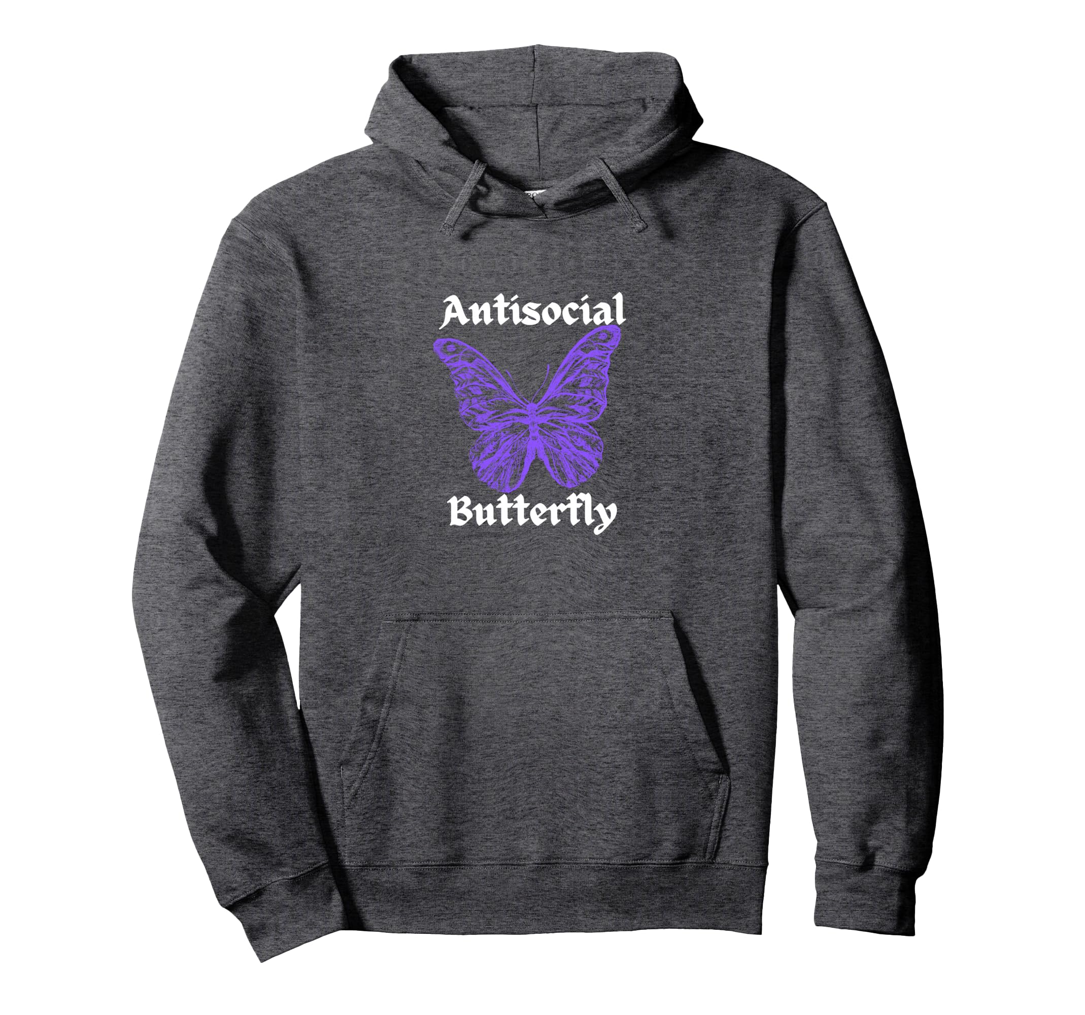 Antisocial Butterfly Hoodie - Fun Novelty Design Unisex - T-Shirt, Sweatshirt, Hoodie