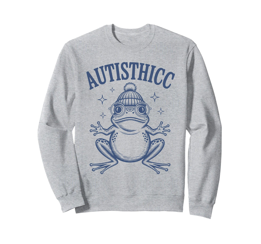 Autisthicc Meme Frog Beanie Quirky Sweatshirt - Trendy Graphic for Adults - T-Shirt, Sweatshirt, Hoodie