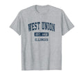 West Union Illinois Il Athletic Sports T-Shirt - Custom Art Print Men Women - T-Shirt, Sweatshirt, Hoodie