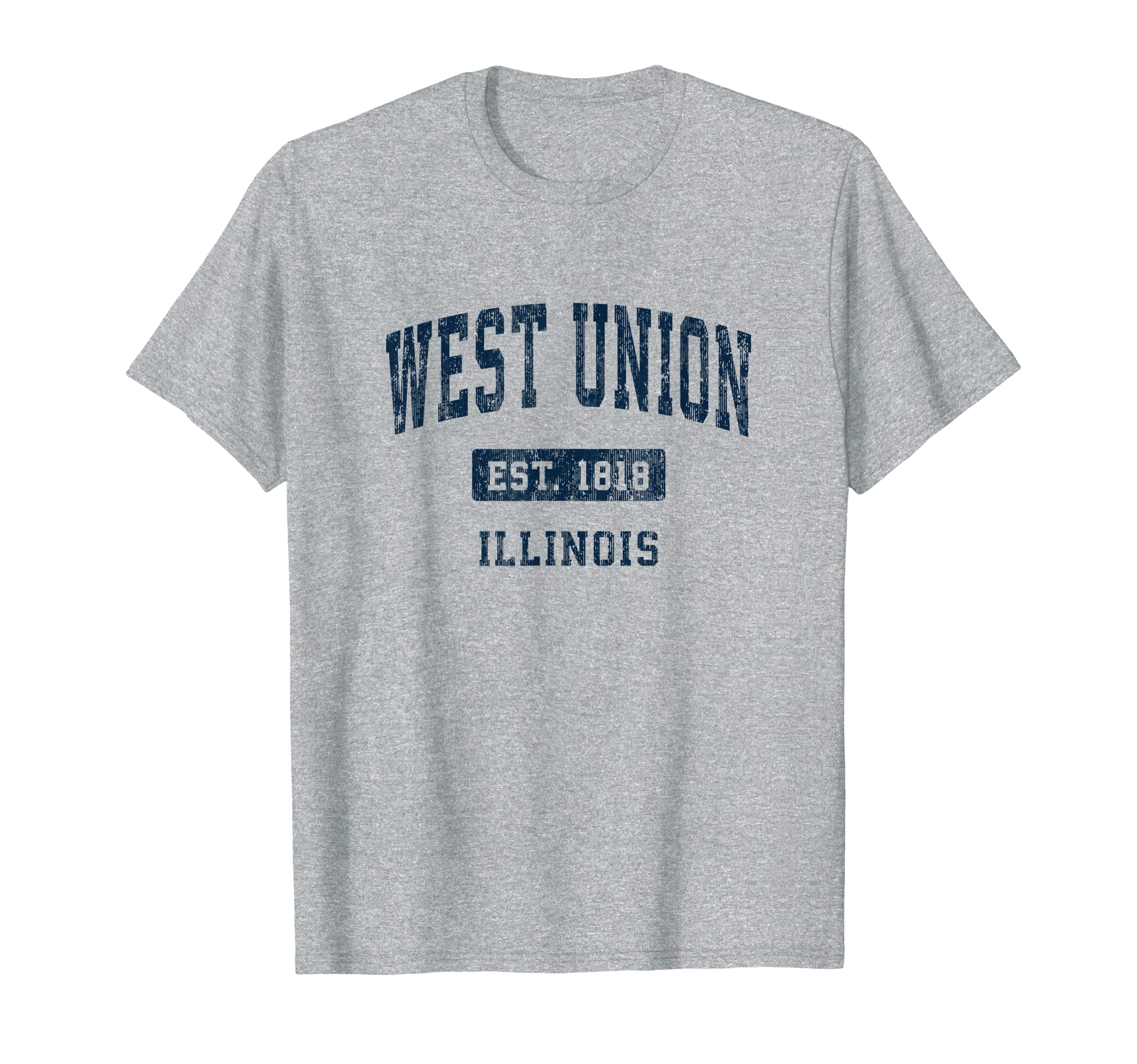West Union Illinois Il Athletic Sports T-Shirt - Custom Art Print Men Women - T-Shirt, Sweatshirt, Hoodie