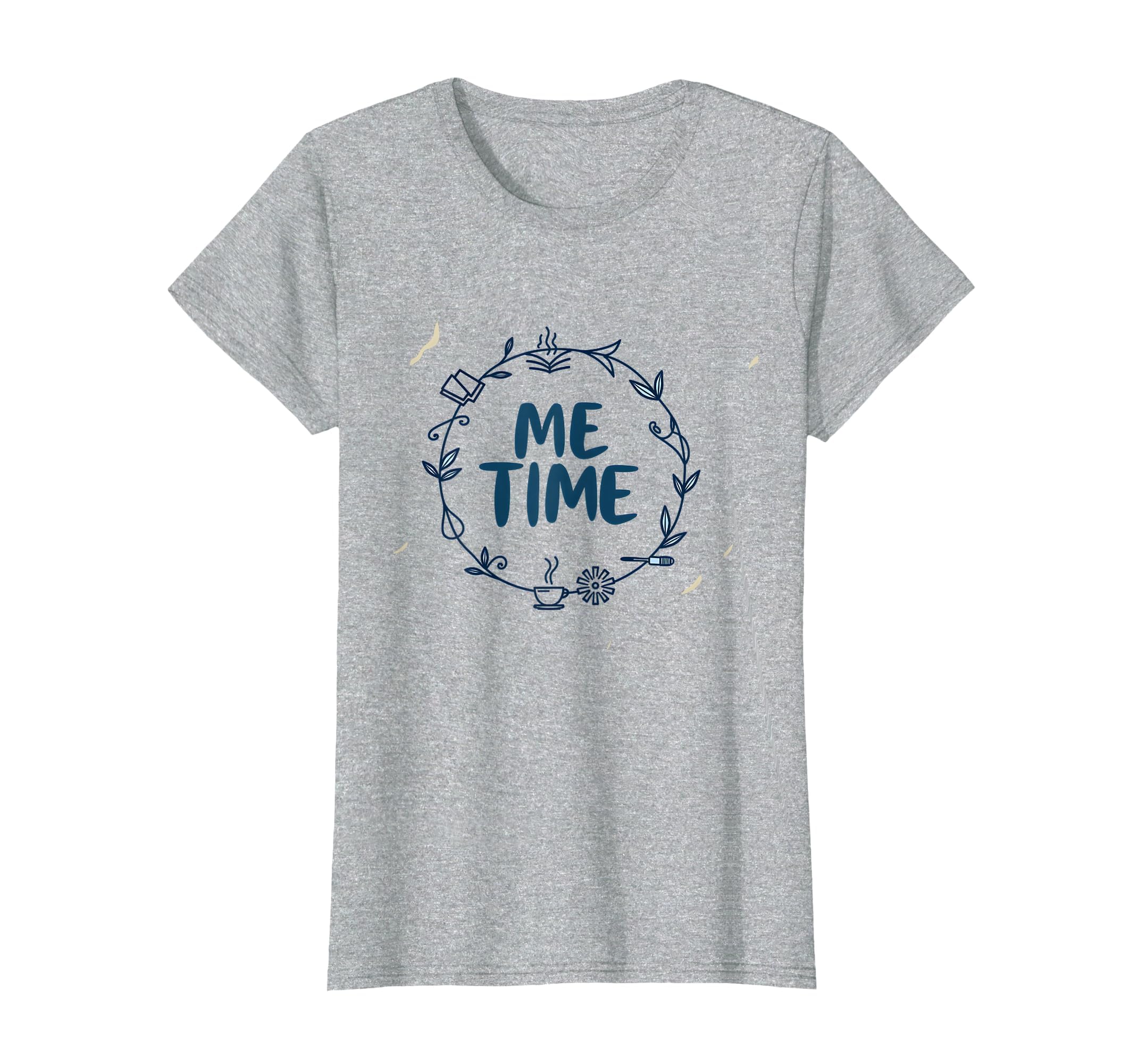 Me Time Cozy Self Care Wreath T-Shirt - Minimalist Print for Adults - T-Shirt, Sweatshirt, Hoodie