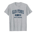 Glen Ferris West Virginia Wv Athletic T-Shirt - Novelty Apparel for Adults - T-Shirt, Sweatshirt, Hoodie