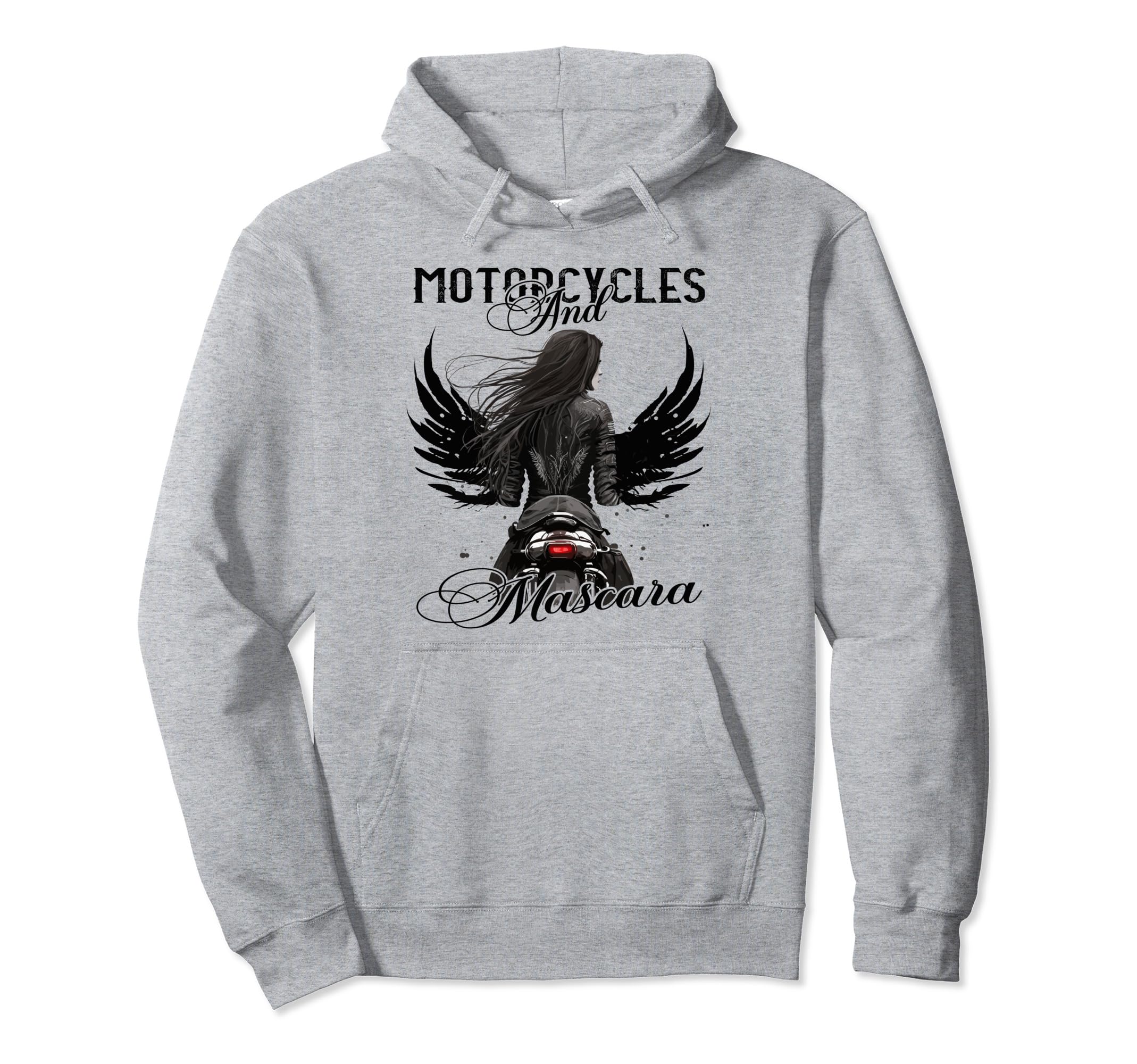 Biker Motorcycles And Mascara Hoodie - Casual Everyday Wear Unisex - T-Shirt, Sweatshirt, Hoodie