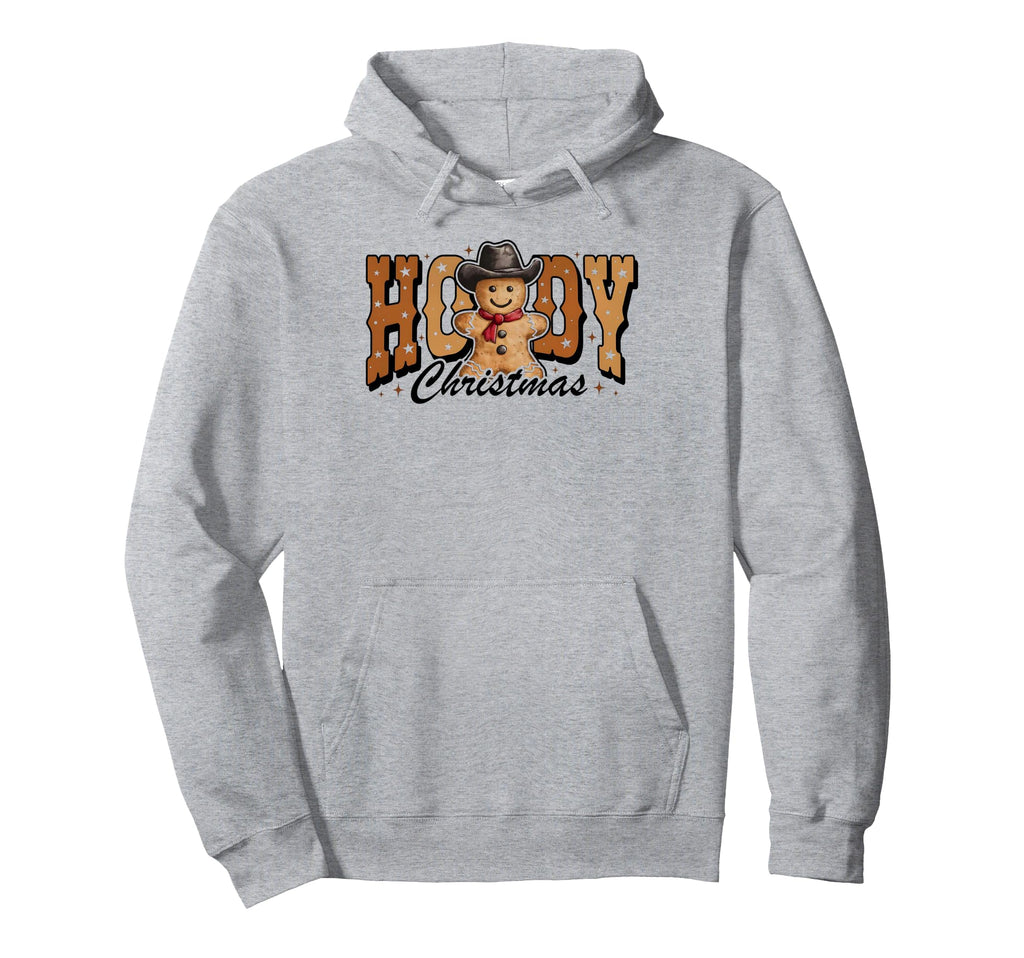 Howdy Gingerbread Cowboy Western Hoodie - Minimalist Print Men Women - T-Shirt, Sweatshirt, Hoodie