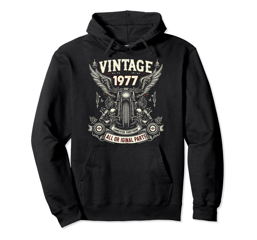 1977 Born 1977 47Th Birthday Hoodie - Custom Art Print for Adults - T-Shirt, Sweatshirt, Hoodie