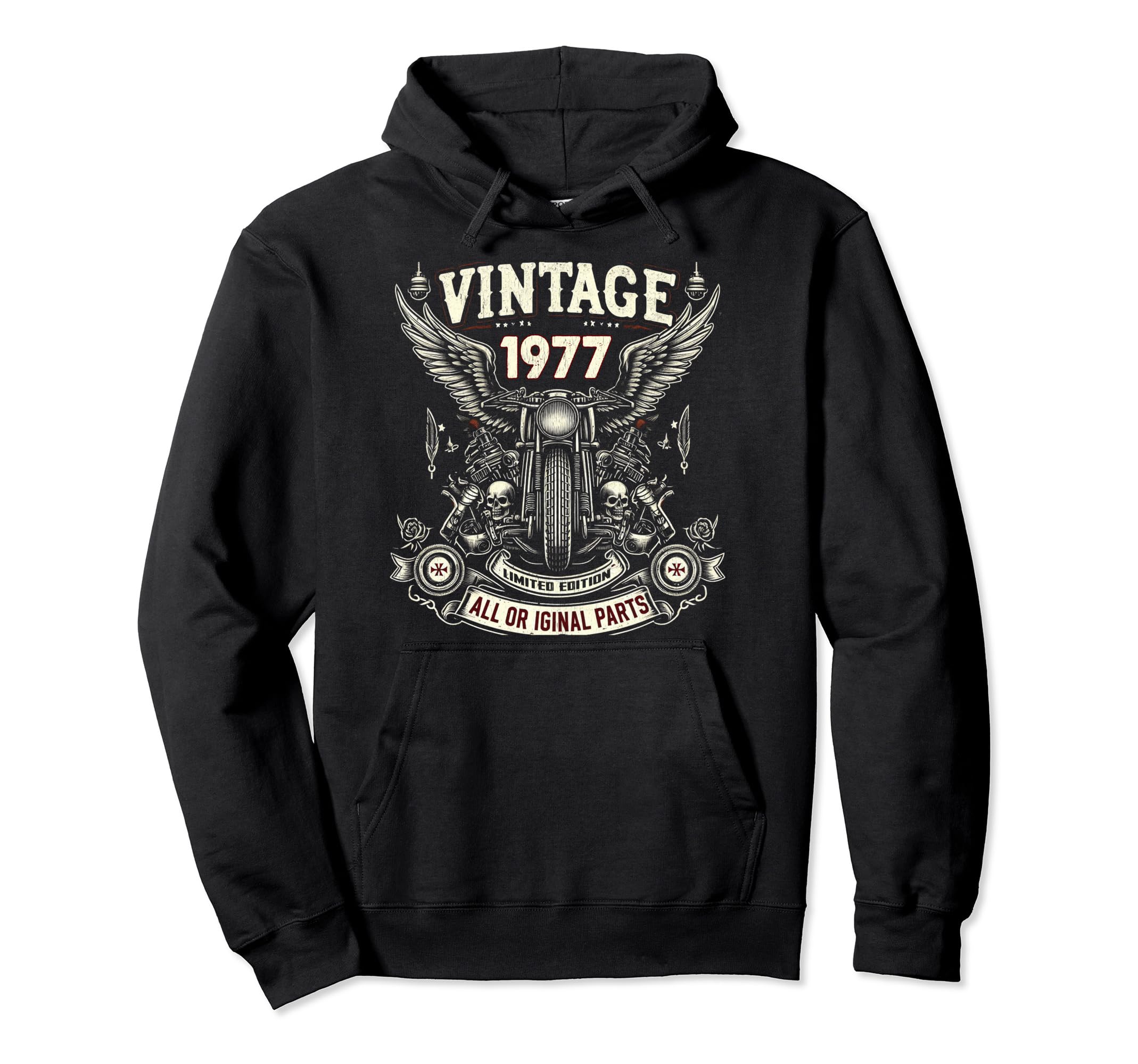 1977 Born 1977 47Th Birthday Hoodie - Custom Art Print for Adults - T-Shirt, Sweatshirt, Hoodie