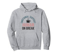 Funny Emotional Support Human Break Hoodie - Minimalist Print Men Women - T-Shirt, Sweatshirt, Hoodie