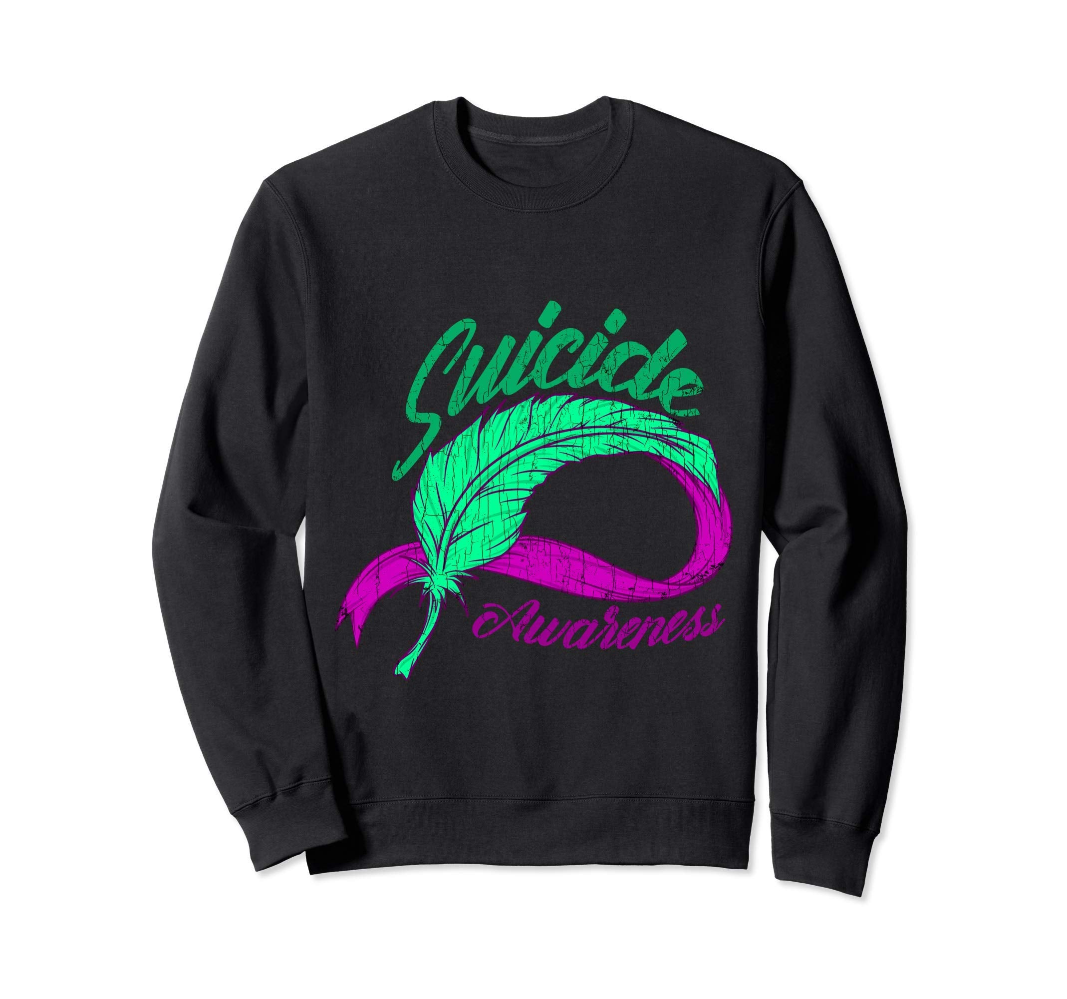 Suicide Awareness Wings Mental Sweatshirt - Fun Novelty Design Unisex - T-Shirt, Sweatshirt, Hoodie