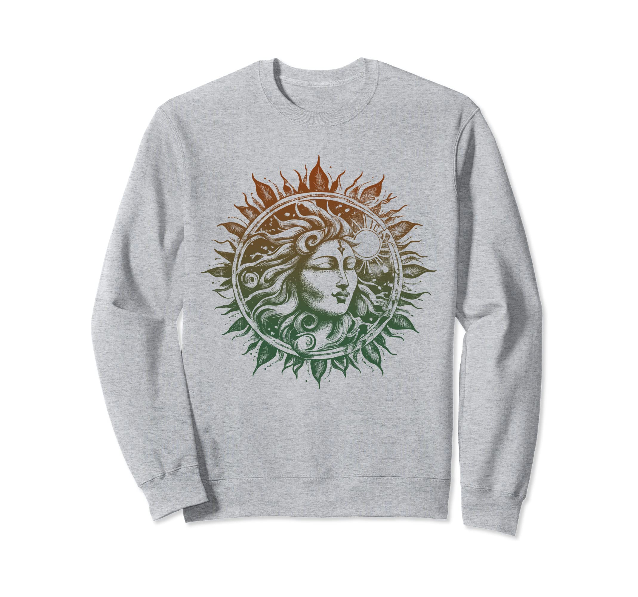 Sun Face Mandala Zen Meditation Sweatshirt - Casual Everyday Wear Unisex - T-Shirt, Sweatshirt, Hoodie