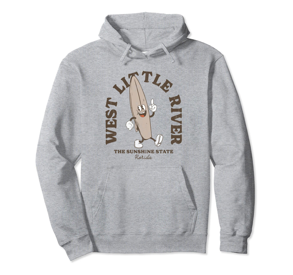 West Little River Florida Surfer Beach Hoodie - Novelty Apparel Men Women - T-Shirt, Sweatshirt, Hoodie