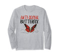 Anti Social Butterfly Goth Gothic T-Shirt - Custom Art Print for Adults - T-Shirt, Sweatshirt, Hoodie
