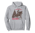 Annual North Pole Rodeo Santa Western Hoodie - Graphic Print Men Women - T-Shirt, Sweatshirt, Hoodie